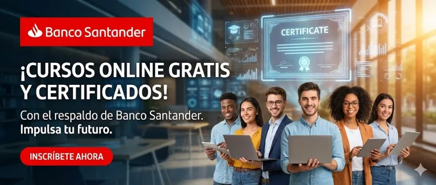 Cursos gratuitos online de Excel y Power BI del Banco Santander con certificado oficial válido en 2025